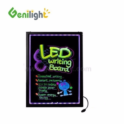 OEM Прозрачное закаленное стекло стертая светодиодная таблица с RGB SMD5050 светодиодной лентой