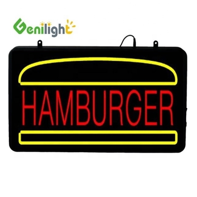 Сертификат питания ABS Open-Mold BURGERS KEBABS LED Sign для индивидуального размера и цвета