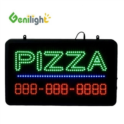 Специализированный RGB 56 * 33 см Пицца открытый анимированный светодиодный знак для B2B требований от Genilight