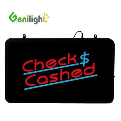 Genilight 22 * 13 дюймов Супер яркость светодиодная проверка наличные письмо неоновый открытый знак для помещений