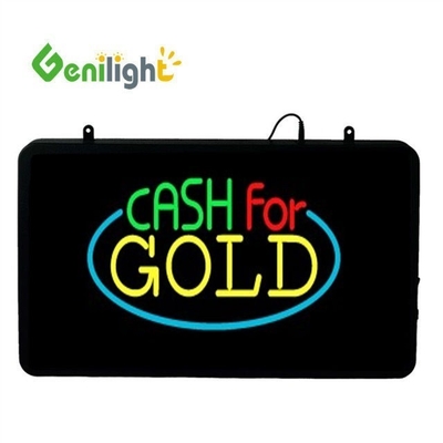 Genilight 22 * 13 дюймов Супер яркость светодиодная проверка наличные письмо неоновый открытый знак для помещений