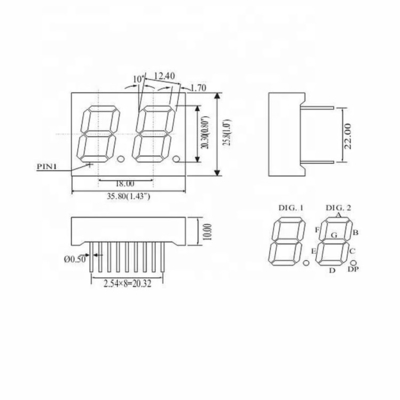 GLT-1132A ((B) HR 0,32&quot; один светодиодный цифровой дисплей для последовательного цифрового номера