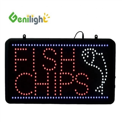 RGB прямоугольный акриловый светодиодный открытый знак 56 * 33 см CE RoHS освещенный мигающий дисплей SUSHI