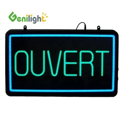 CE ROHS сертифицированный OUVERT освещенный акриловый знак Noen для продвижения вашего бизнеса