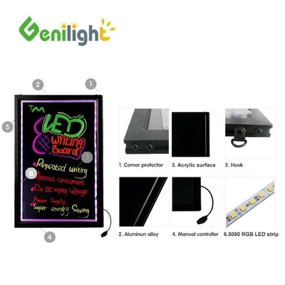 Genilight Температурное стекло или акриловый светодиодный неоновый знак для освещения крытыми досками