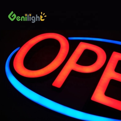 Специализированный Jumbo ULTRA BRIGHT LED OPEN SIGN Flashing Scrolling Modes Красный/Синий Отлично
