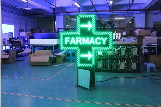 Наружный аптечный кросс LED дисплей с светящимся миганием и интеграцией функций SDK