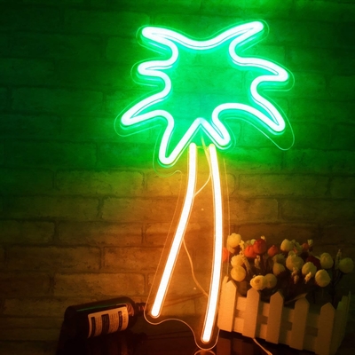 Большое кокосовое дерево Неонный знак Led Flex Неонный свет USB Ночной свет для детской комнаты напряжение 5В