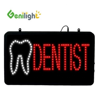 Genilight Custom Dentist Анимированный светодиодный неоновый знак с логотипом зуба с высоким коэффициентом контраста