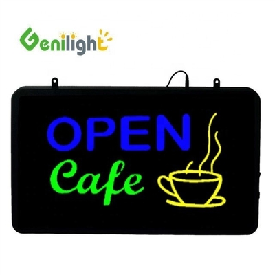 ABS Open-Mold Outframe LED Cafe Просвещенный рекламный неоновый знак с акриловой фронтальной доской