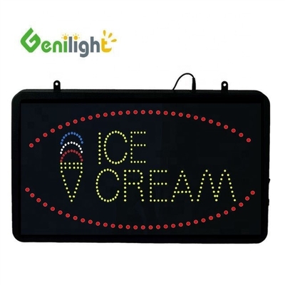 56*33 Размер панели Genilight Ice Cream LED Acrylic Open Sign с сенсорным экраном
