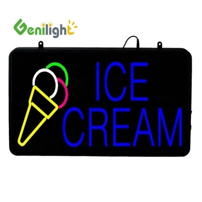56*33 Размер панели Genilight Ice Cream LED Acrylic Open Sign с сенсорным экраном