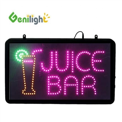 Специальный LED JUICE BAR Открытый знак с мигающим режимом анимации и выбором фотомедиа