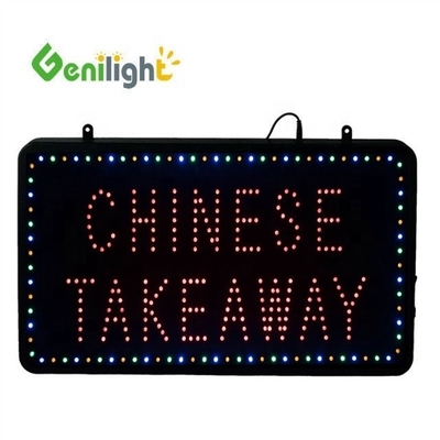 Оригинальный Genilight Китайская еда LED открытый знак для китайского ресторана Flash Genilight