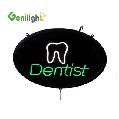 ABS Open-Mold Genilight Oval 58*36cm LED Neon Open Sign с логотипом зуба