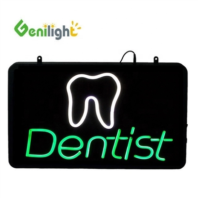 ABS Open-Mold Genilight Oval 58*36cm LED Neon Open Sign с логотипом зуба