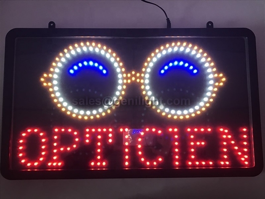 Специализированный акриловый фронтальный щит Genilight LED неоновый знак для ухода за глазами 22 * 13 дюймов CE RoHS