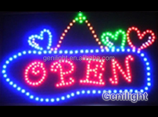 Мод мигающей анимации Genilight 56*33 см Полноцветный электронный светодиодный неоновый открытый знак