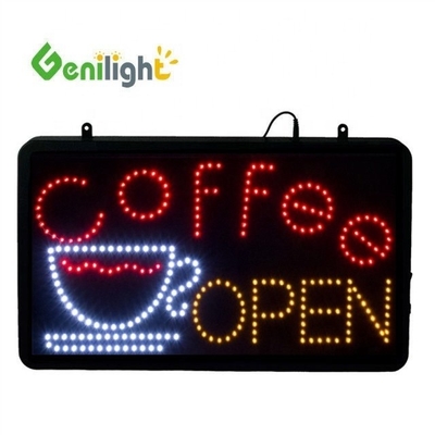 Цветная 12В акриловая панель LED для кафе Открытый знак от Genilight