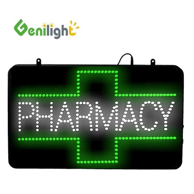Анимационное движение LED письмо ФАРМАЦИЯ Открытый щит с регулируемой яркостью