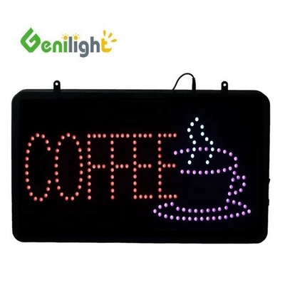 Анимационная дисплейная функция DC 12V Indoor LED Cafe Neon Sign с ABS Open-Mold Outframe