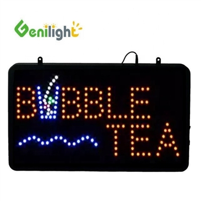 Высокая яркость Genilight Внутренний 22 * 13 дюймов Сияющий Blink BoBa чайный свет LED неоновый знак с логотипом чашки