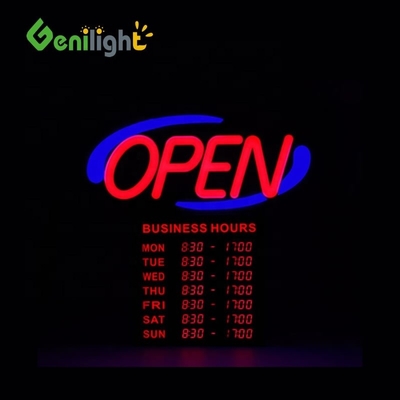 Genilight Indoor 22*13inch DC12v OPEN 24 часа светодиодный световой знак