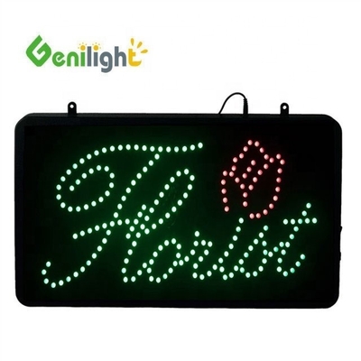 Genilight LED цветы Открыть неоновый знак Улучшить эстетику вашего цветочного магазина с помощью этого знака