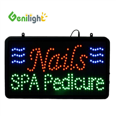 Привлекательная реклама светодиодные ногти спа знак с номером телефона Genilight Внутренний 22 * 13 дюймов