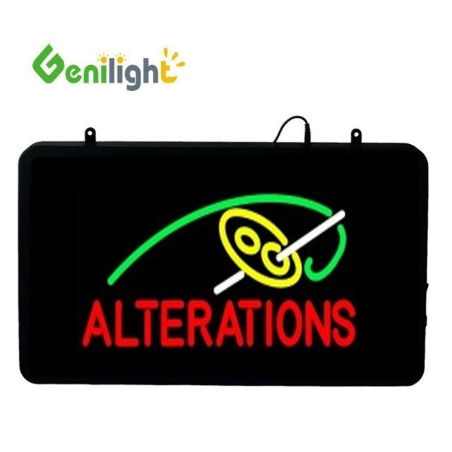 Мигающая анимация Genilight 22 * 13 дюймовый светодиодный открытый неоновый знак идеально подходит для пользовательского брендинга