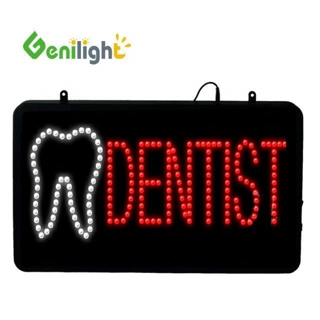 Genilight Indoor 56*33cm LED Open Sign Высокая яркость Низкое напряжение для стоматологической рекламы