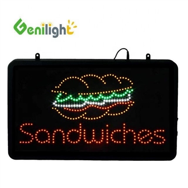 Яркость Genilight Внутренний дизайн 22*13 дюймов DC12V LED СЭНДВИЧЕС открытый неоновый световой знак