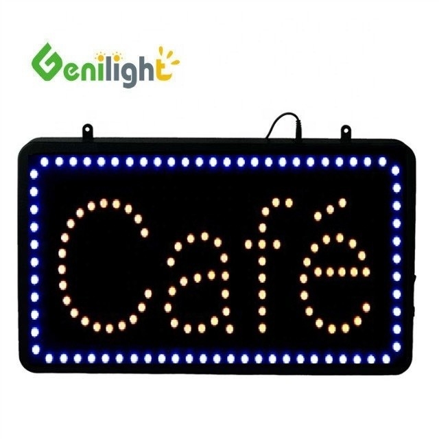 Genilight Indoor 22*13inch LED Cafe Open Sign с энергосбережением и функцией SDK