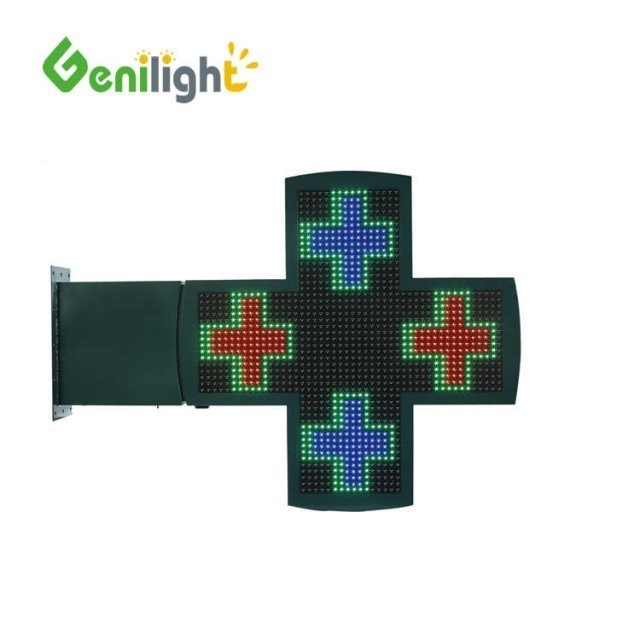 Дисплей с высоким контрастным соотношением 1200x1200 Green LED Cross для аптек в наружном дизайне