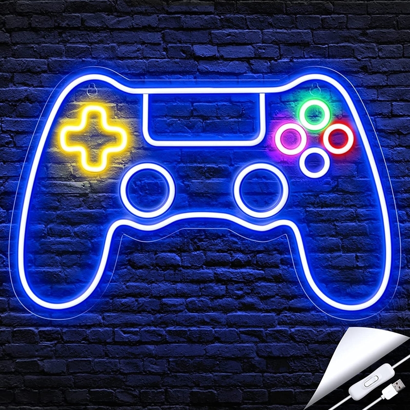 Игровой планшет Форма светодиодного знака Светодиод для декорации игрового зала 41 * 26,5 см Потребление энергии