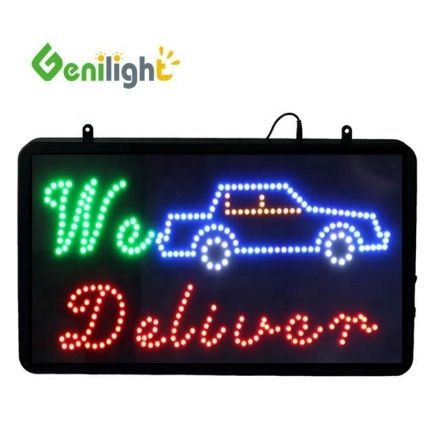 Genilight Indoor 56*33cm Высокояркий и низковольтный светодиодный открытый знак с функцией RGB
