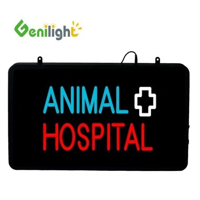 ABS открытая форма Outframe Genilight 56*33 см ANIMAL HOSPITAL светодиодный неоновый знак для декорации стен