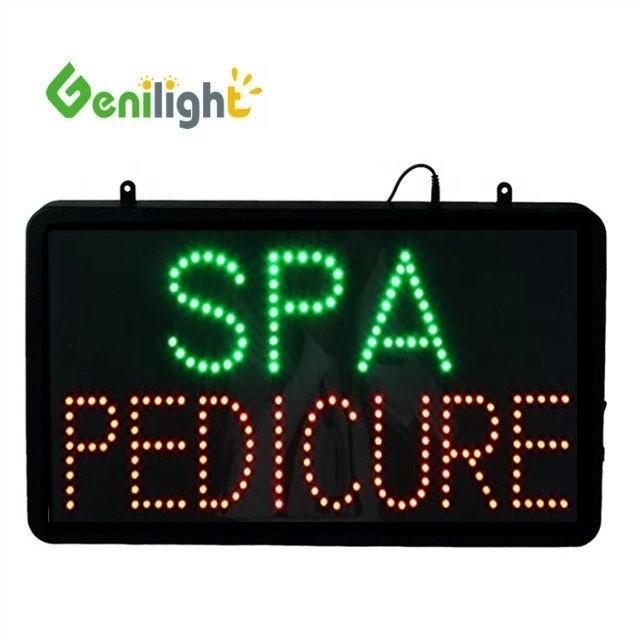 Genilight Touch Screen Type Indoor 22*13inch DC12v Led Light Открытый знак для ногтей Спа