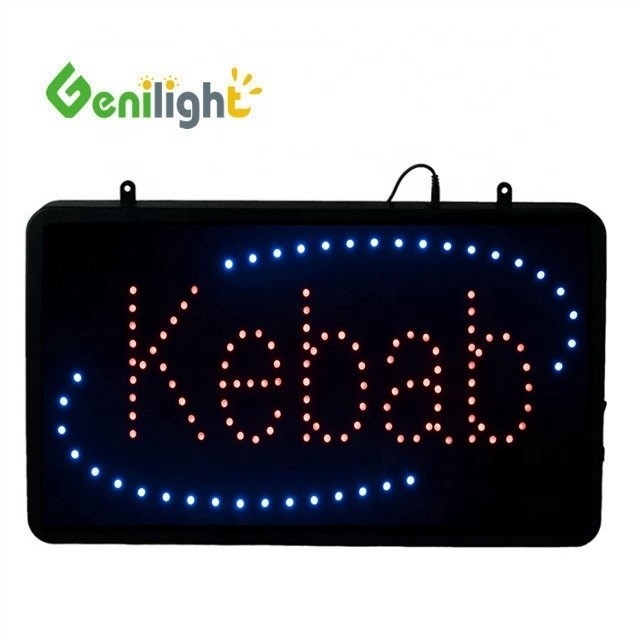 Genilight Indoor 56*33cm Рекламный кебаб с светодиодной табличкой с ABS Open-Mold Outframe