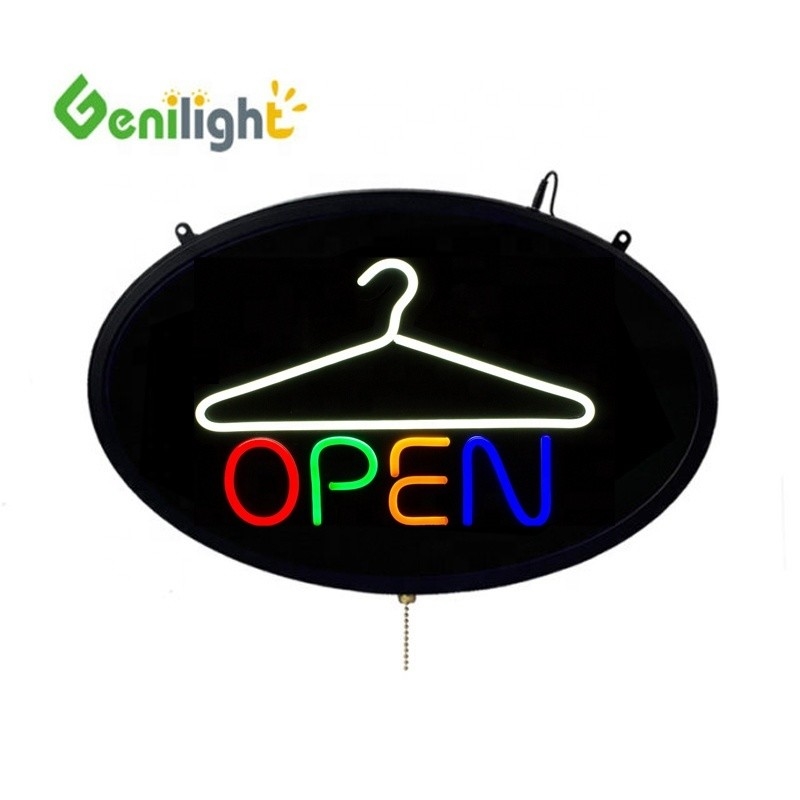 Внутренний Genilight Овальный 58*36 см светодиодный вешалок для пальто Неонный знак с пиксельной шириной
