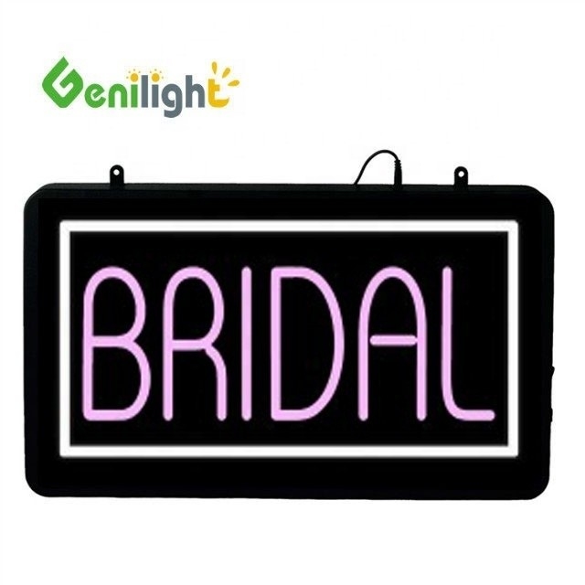 ABS Open-Mold Outframe Genilight 56*33 см LED BRIDAL Неоновая вывеска для свадебного магазина