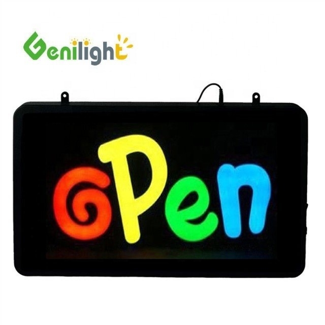 Мод мигающей анимации Genilight 56*33 см Полноцветный электронный светодиодный неоновый открытый знак