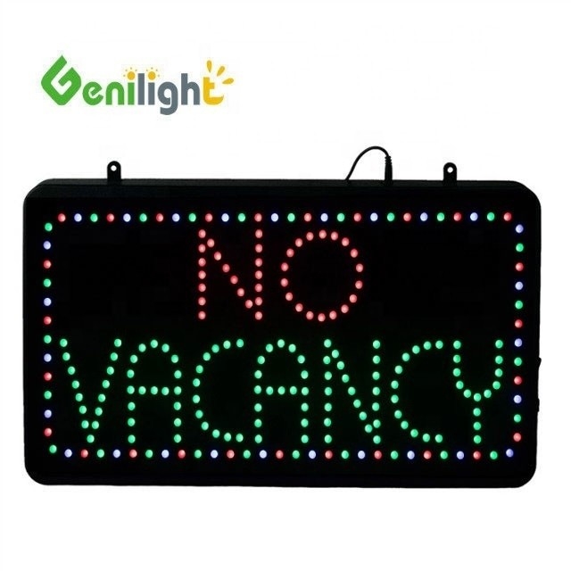 CE RoHS Indoor 56*33cm Genilight No Vacancy Flash LED Open Sign Программируемый светодиодный знак