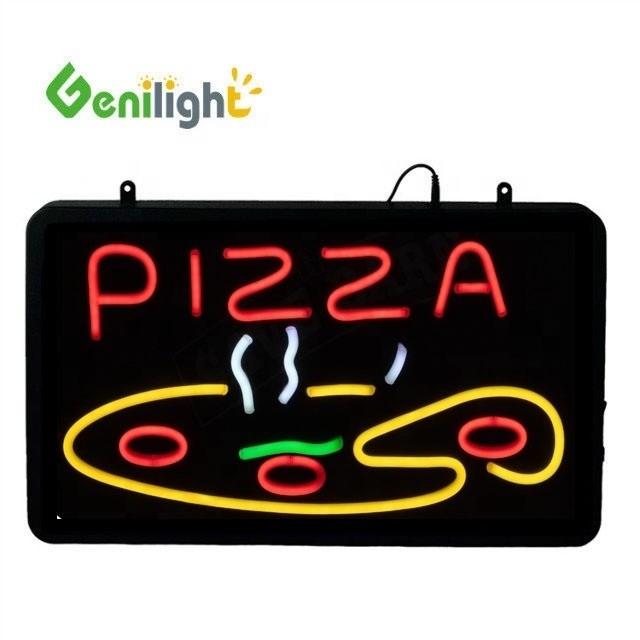 Высокое разрешение Genilight 22 * 13inch PIZZA логотип LED неоновый знак с CE RoHS от оригинального