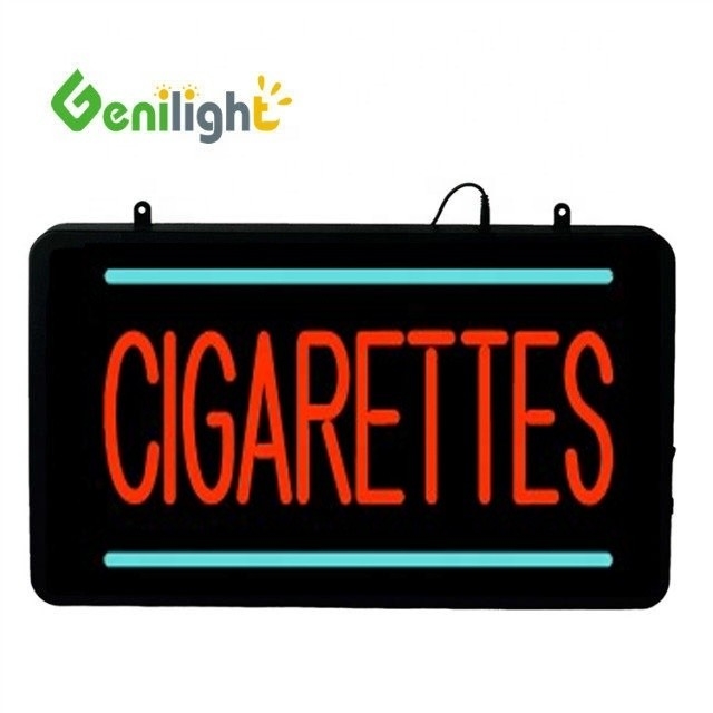 Genilight 22 * 13 дюймовый акриловый светодиодный неоновый знак для сигарет и сертифицированный CE RoHS