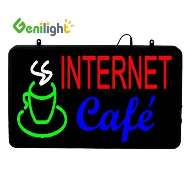 Анимационная дисплейная функция DC 12V Indoor LED Cafe Neon Sign с ABS Open-Mold Outframe