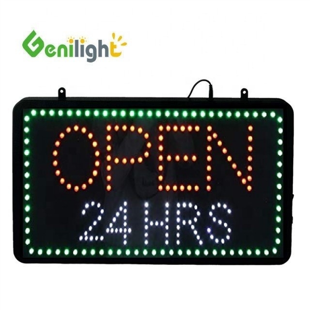 Genilight Indoor 22*13inch DC12v OPEN 24 часа светодиодный световой знак