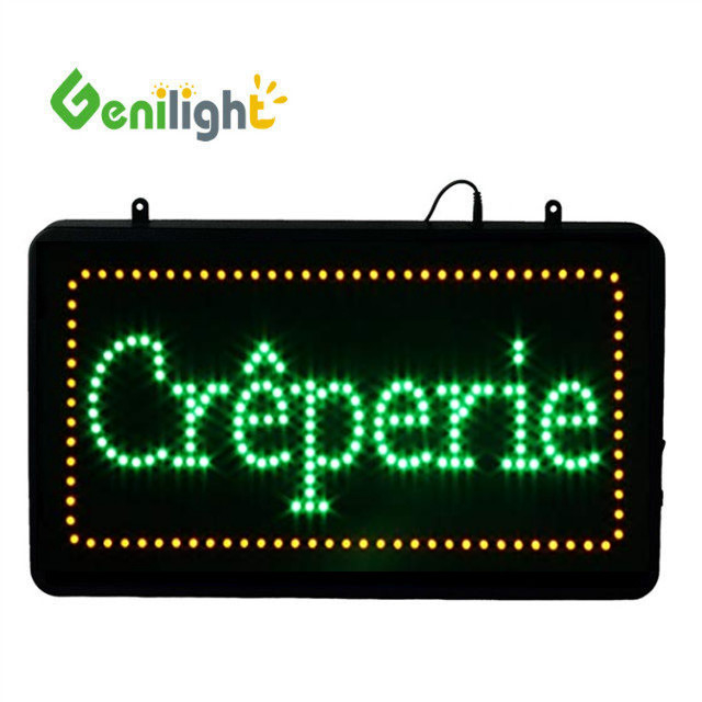 OEM Тип Genilight Внутренний 22 * 13 дюймов DC12v Профессиональный CREPERIE светодиодный свет Открытый знак