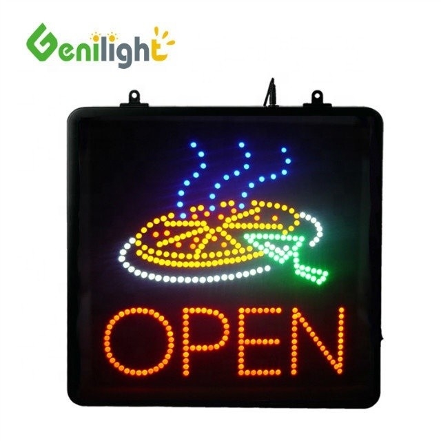 SDK Функция Аккумуляторный Flashing LED Пиццерия Открытый щит с анимацией