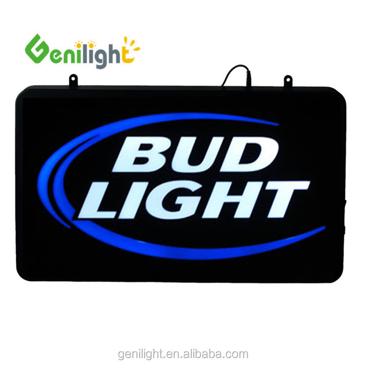 прямоугольник Custom Logo Light Beer Hanging LED Neon Light Signs с входным напряжением 12 В